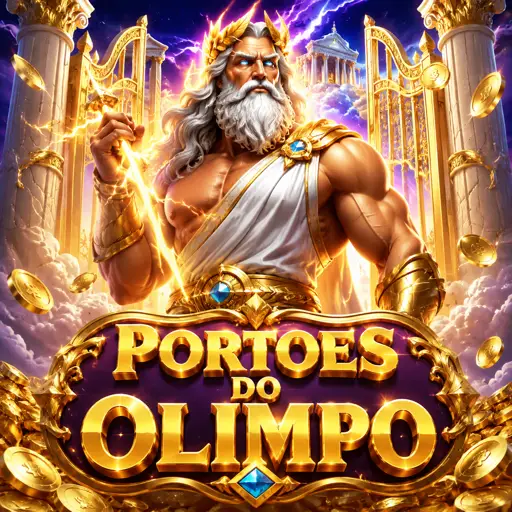 Capa do Gates of Olympus 1000 com raios dourados